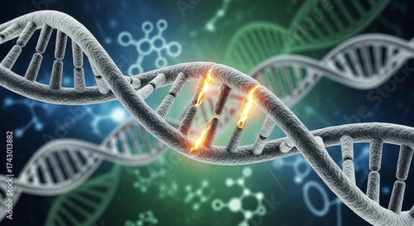 Fototapeta Understanding the Complexities of Genetic Research and Molecular Biology Discoveries