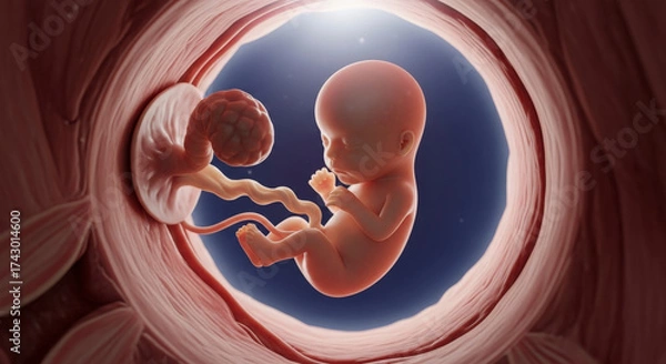 Fototapeta Early Human Development Inside The Womb A Beautiful Journey