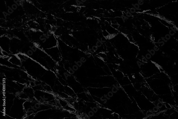 Fototapeta Black grey marble seamless glitter texture background, counter top view of tile stone floor in natural pattern.