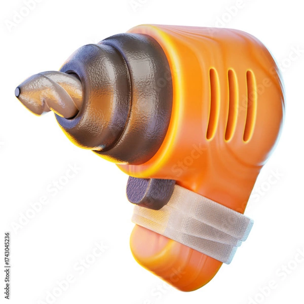 Obraz drill 3d render icon, construction illustration