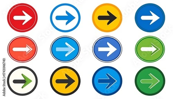 Obraz Colorful directional arrows