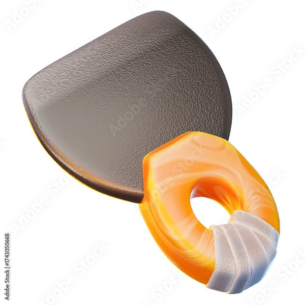 Obraz putty knife 3d render icon, construction illustration