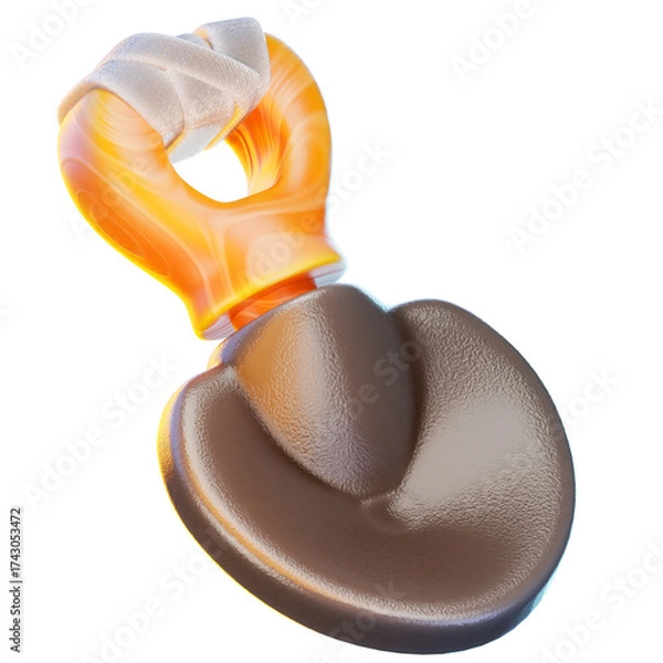 Obraz shovel 3d render icon, construction illustration