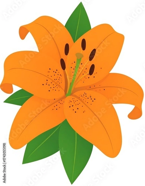 Obraz Orange lily illustration