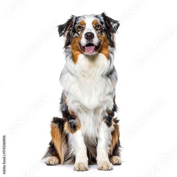 Obraz Dog portrait, sitting, happy