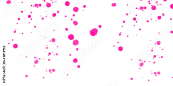Fototapeta Pink paint splatters isolated on transparent background