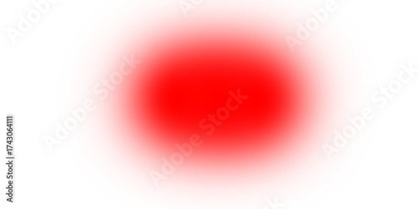 Obraz Red circle with soft edges isolated on transparent background