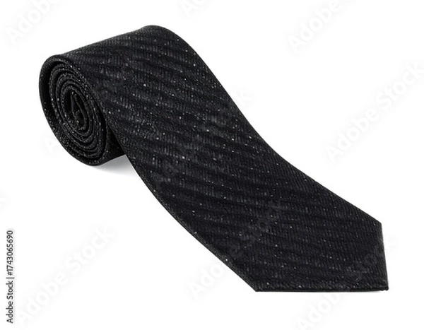 Obraz Rolled black tie with subtle texture