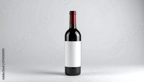 Obraz Red wine bottle mockup