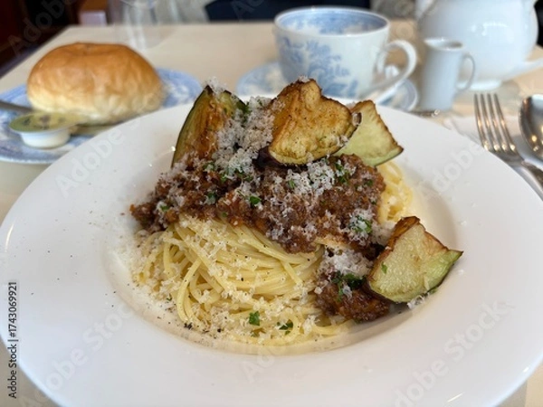 Obraz ランチタイムのパスタ料理