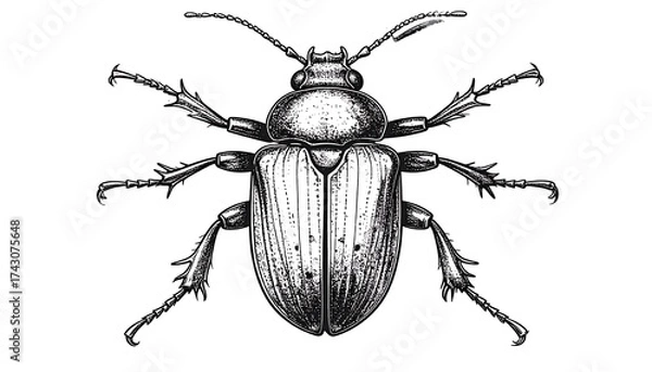 Obraz Detailed beetle illustration
