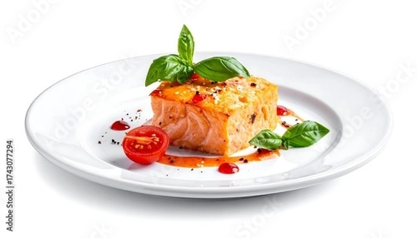 Obraz Grilled Salmon with Sauce