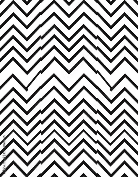 Obraz Black and white zig-zag pattern