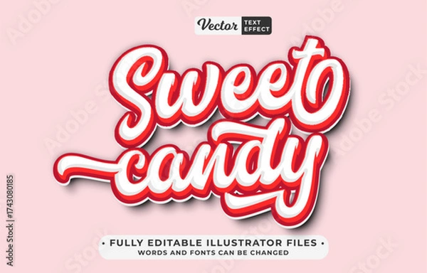 Obraz sweet candy text effect editable eps cc file