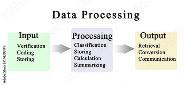 Fototapeta Data Processing Cycle.