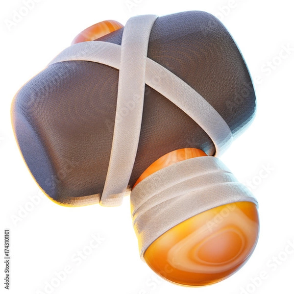 Obraz mallet 3d render icon, construction illustration