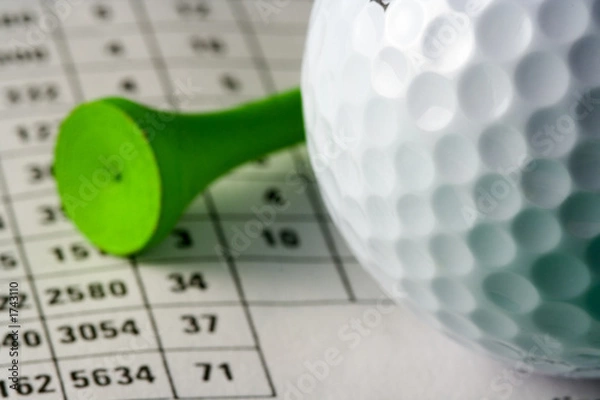 Fototapeta golf ball and tee