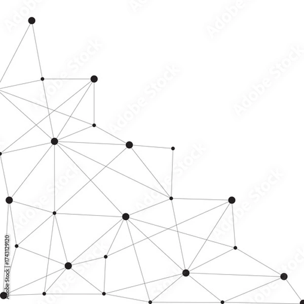 Fototapeta Digital network plexus technology futuristic on transparent background