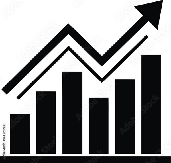 Obraz A-chart-with-rising-bars.eps