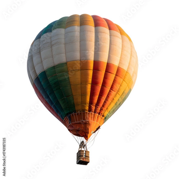 Obraz Colorful hot air balloon soaring against transparent background adventure and freedom concept