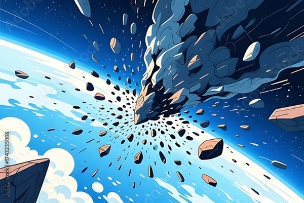 Fototapeta abstract blue background