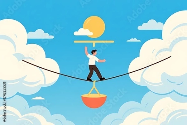 Fototapeta angel on the cloud