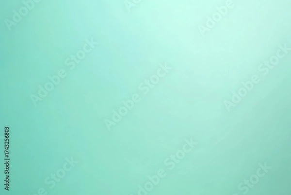 Fototapeta Minimal mint green background with subtle light gradients, perfect for product mockups or branding visuals