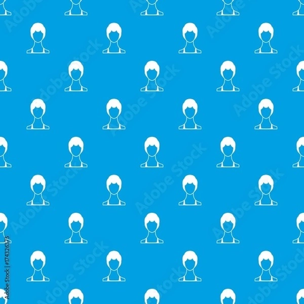 Fototapeta Woman pattern seamless blue