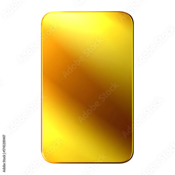 Fototapeta Golden rectangle illustration with rounded corners and gradient