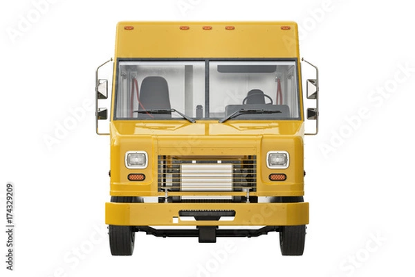 Obraz Food truck eatery, front view. 3D rendering