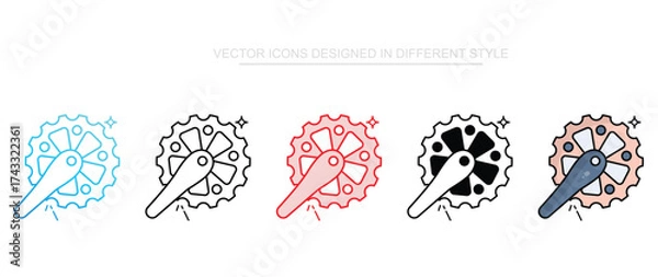Fototapeta Crankset icon design with white background stock illustration