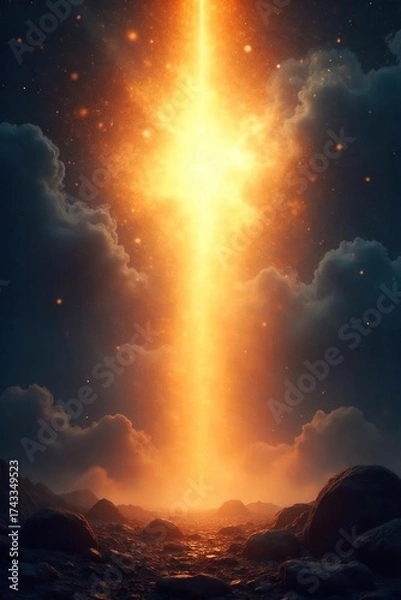 Fototapeta Ethereal Glow Radiating Light and Serenity, Mystical Atmosphere, Inner Peace, Hope, Enlightenment, Transcendence