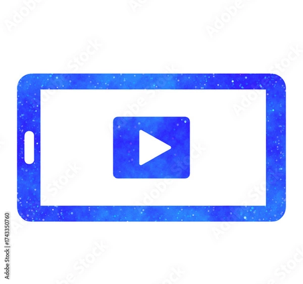 Obraz 青い星空｜スマホと動画アイコン