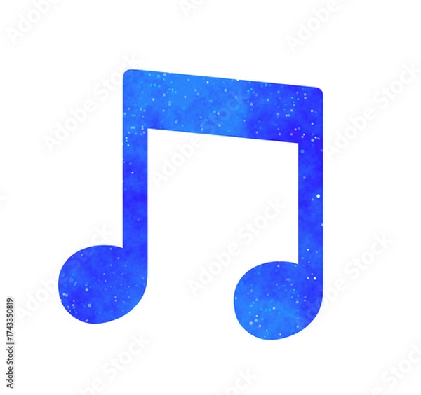Obraz 青い星空｜音符マーク