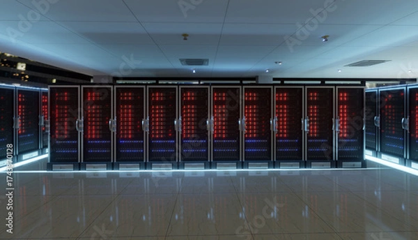 Obraz server racks in a data center