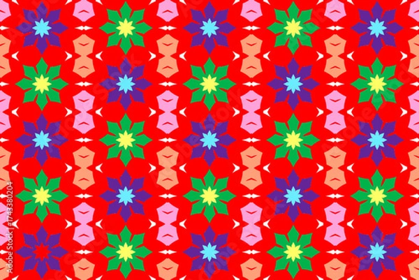 Fototapeta seamless pattern with flowers