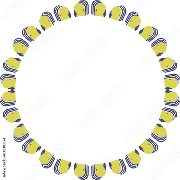Fototapeta Colorful empty frame. Vector frame for text. Modern Art baby shower graphic element for design