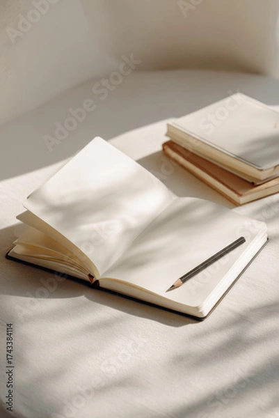 Fototapeta Sketchbook and Book