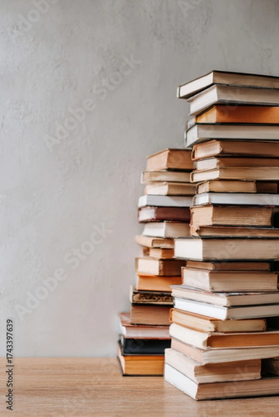 Fototapeta Tower of Books Showing Business Progress