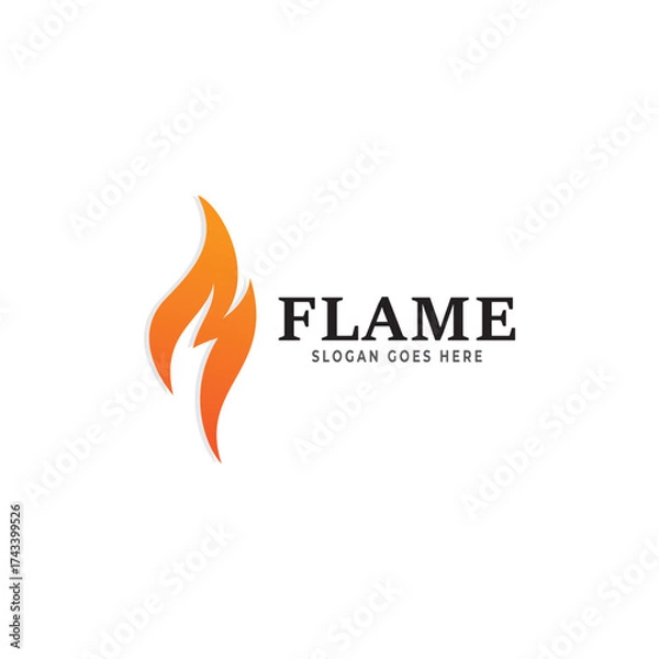 Obraz fire logo vector icon template