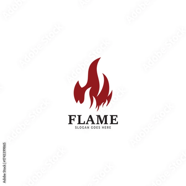 Obraz fire logo vector icon template