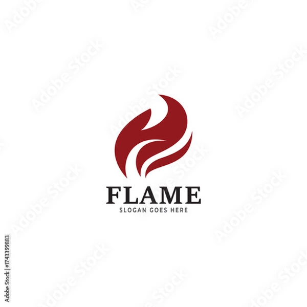 Obraz fire logo vector icon template