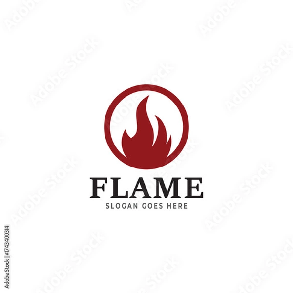 Obraz fire logo vector icon template