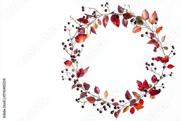 Obraz watercolor decoration elements isolated autumn