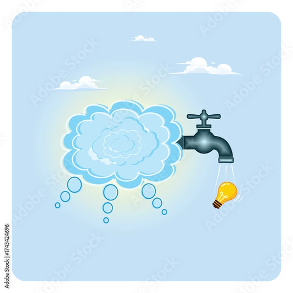 Fototapeta Thinking idea or brainstorm concept to get solution.