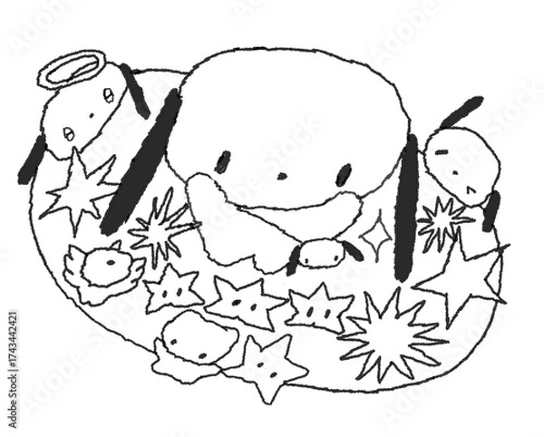 Obraz 강아지와 별