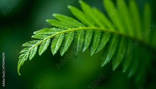 Fototapeta Green Fern Leaf Macro Nature Background