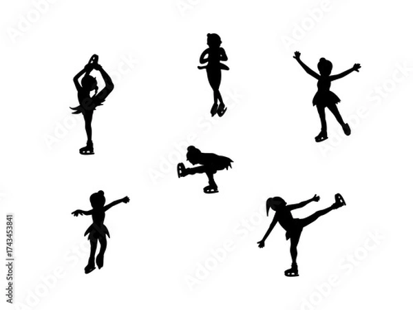 Obraz フィギュアスケート女子シルエット