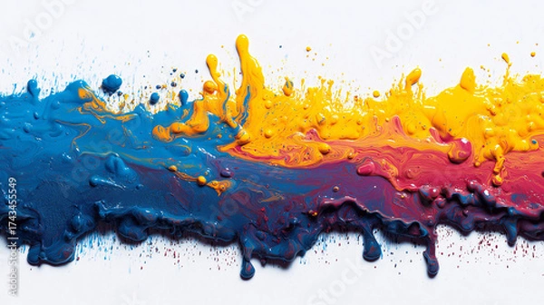 Fototapeta abstract colorful splashes background, generative ai