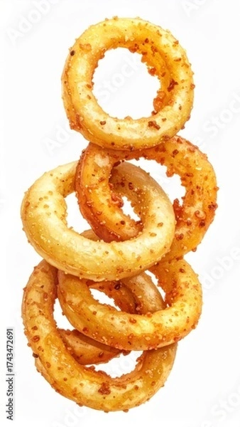 Obraz Onion Rings stunning high-quality image with bright tones and perfect balance.